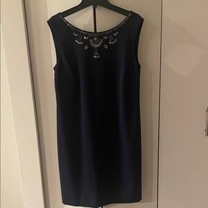 Laundry By Shelli Segal Navy Dress with Embellishments